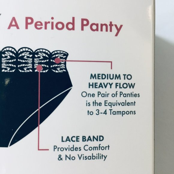 The Her. Inc XL Black Period Panties Maya Machine Washable Women's Underwear - Picture 16 of 16